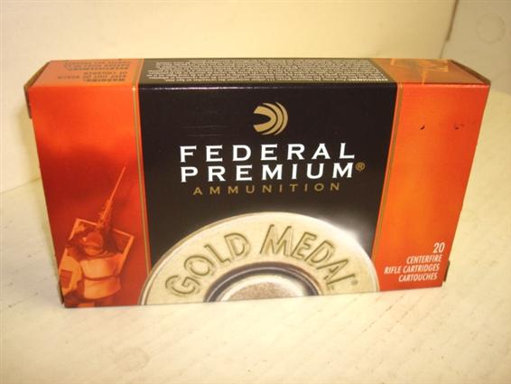 Federal .308 BTHP Gold Medal Match Ammo 168 gr 20 Rounds